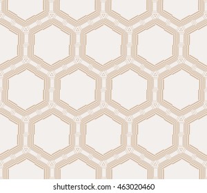 Beige tones. Abstract vector illustration with intricate geometric patterns. For interior decoration, textile industry, printing industry.