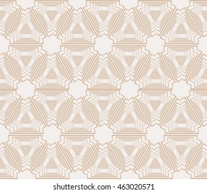 Beige tones. Abstract vector illustration with intricate geometric patterns. For interior decoration, textile industry, printing industry.