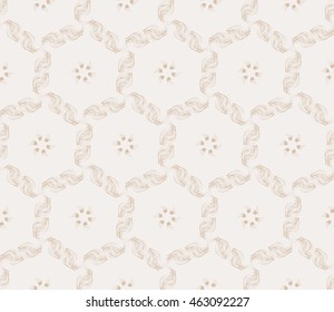 Beige tones. Abstract vector illustration with intricate sketches of geometric shapes. For interior decoration, textile industry, printing industry.