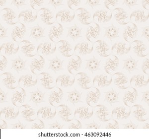 Beige tones. Abstract vector illustration with intricate sketches of geometric shapes. For interior decoration, textile industry, printing industry.