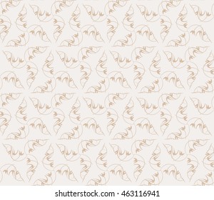 Beige tones. Abstract vector illustration with intricate floral design sketches. For interior decoration, textile industry, printing industry.