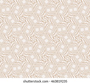 Beige tones. Abstract vector illustration with intricate geometric patterns. For interior decoration, textile industry, printing industry.