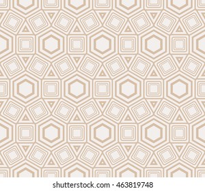 Beige tones. Abstract vector illustration with intricate geometric patterns. For interior decoration, textile industry, printing industry.