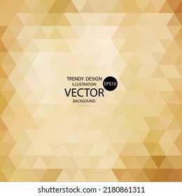 Beige triangular background. Element of modern design. Vector graphics.
