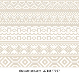 Fondo de patrón geométrico tribal beige - decoración étnica sin costuras