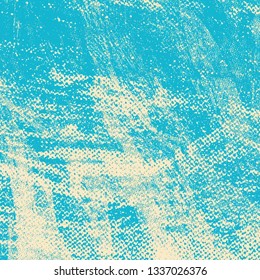 Beige turquoise grunge background. The texture of the brush
