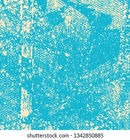 Beige turquoise grunge background. The texture of the brush