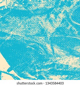 Beige turquoise grunge background. The texture of the brush