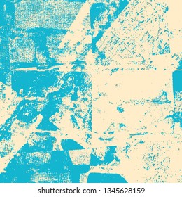 Beige turquoise grunge background. The texture of the brush
