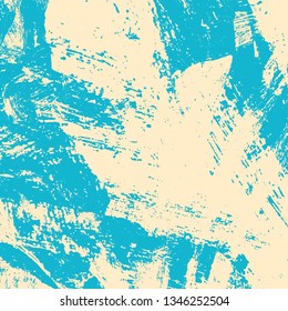 Beige turquoise grunge background. The texture of the brush