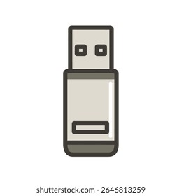 Bege usb pisca dados digitais no vetor de fundo branco