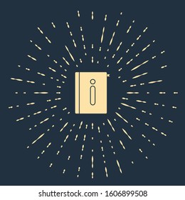 Beige User manual icon isolated on blue background. User guide book. Instruction sign. Read before use. Abstract circle random dots. Vector Illustration