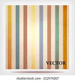 beige vector background pattern lines in orange, blue, red, yellow, teal, green, gold, and orange, wallpaper striped background pattern with vintage distressed texture, eps10 vector background