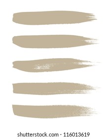 Beige vector brush strokes collection