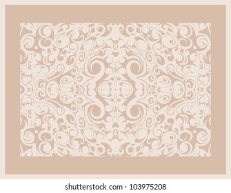 Beige vector Victorian pattern