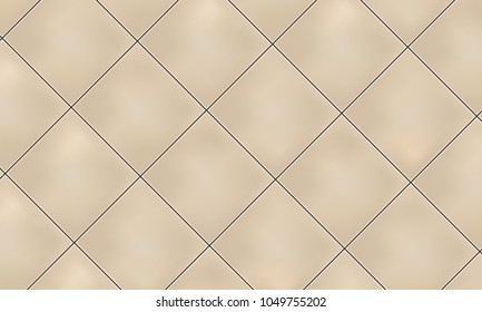 Beige vertical square ceramic tiles. Vector illustration.