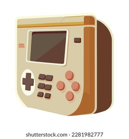 beige video game toy isolated