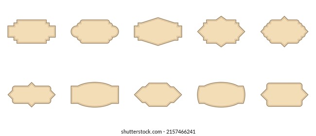 Etiqueta de la cosecha beige. Marco vintage.