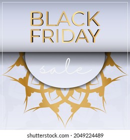 Beige vintage pattern black friday sale poster