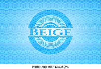 Beige water emblem background.