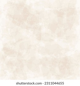 Beige watercolor seamless vector pattern. Distressed texture background.