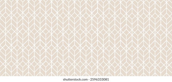 Beige and white abstract seamless pattern with white tracery decor