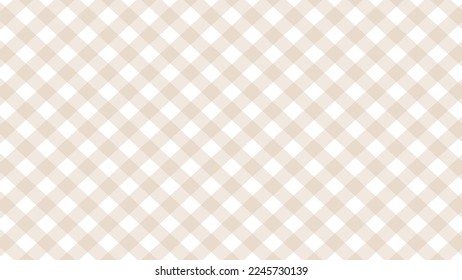 Patrón sin soldadura a cuadros beige y blanco como fondo