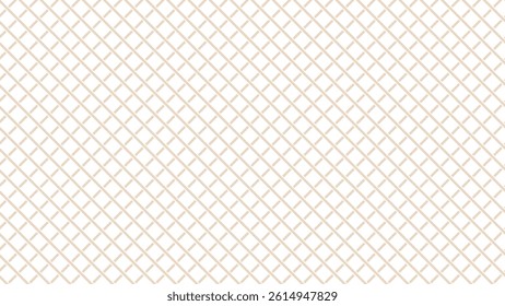 Beige and white diagonal background. Plaid checkered seamless pattern.