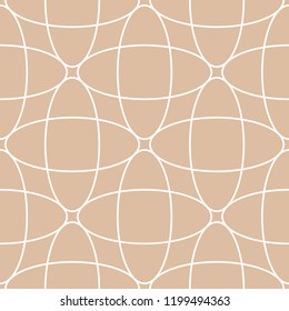 Beige and white geometric ornament. Seamless pattern for web, textile and wallpapers