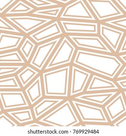 Beige and white geometric print. Seamless pattern for web, textile and wallpapers