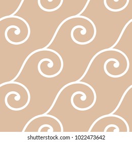 Beige and white geometric seamless pattern for web, textile and wallpapers