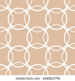 Beige and white geometric seamless pattern for web, textile and wallpapers