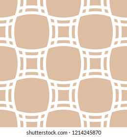 Beige and white geometric seamless pattern for web, textile and wallpapers