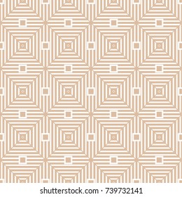 Beige and white geometric seamless pattern for web, textile and wallpapers