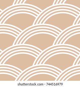 Beige and white geometric seamless pattern for web, textile and wallpapers