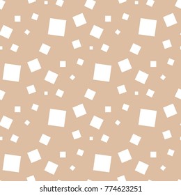 Beige and white geometric seamless pattern for web, textile and wallpapers