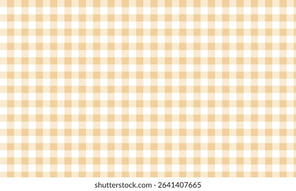 Beige and white gingham checkered pattern with a clean, seamless layout. Perfect for textiles, wrapping paper, digital backgrounds, crafts, and minimalist rustic-themed designs.