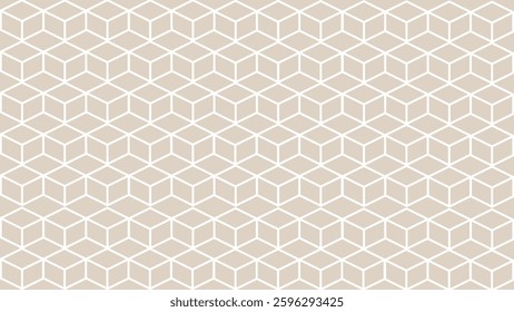 Beige and white honeycomb seamless pattern as a background	
