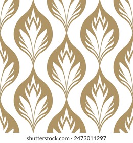 Vector de lujo beige y blanco con patrón transparente. Adorno, motivos tradicionales, étnicos, árabes, turcos, indios. Ideal para tela y textil, Fondo de pantalla, diseño de empaque o cualquier idea deseada.