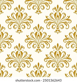 Beige und weiße Luxus Vektor nahtlose Muster. Ornament, Traditionelle, Ethnische, Arabische, Türkische, Indische Motive. Ideal für Stoff und Textilien, Tapeten, Verpackungsdesign oder jede gewünschte Idee.