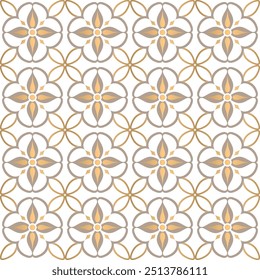 Bege e branco vetor de luxo padrão sem costura. Ornamento, tradicional, étnico, árabe, turco, indiano motivos. Ótimo para tecido e têxtil, papel de parede, design de embalagem ou qualquer ideia desejada.