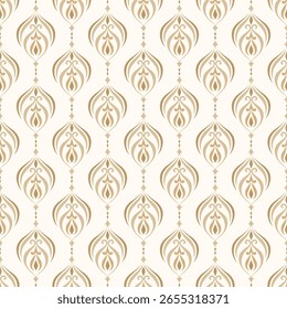 Beige und weiße Luxus Vektor nahtlose Muster. Ornament, Traditionelle, Ethnische, Arabische, Türkische, Indische Motive. Ideal für Stoff und Textilien, Tapeten, Verpackungsdesign oder jede gewünschte Idee.