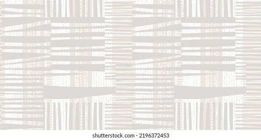 beige white Minimal Plaid stripe fabric geometric  textured seamless pattern for fashion textiles and graphics fashionable print design