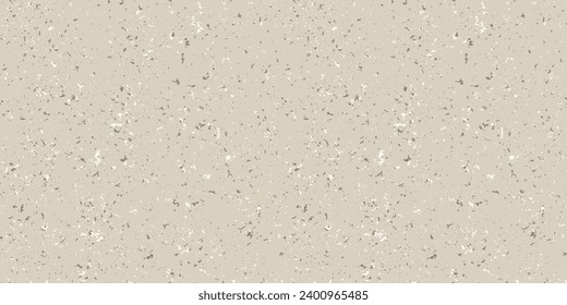 Beige and white mottled seamless pattern. Small grunge sprinkles, particles, dust and spots wallpaper. Noise grain repeating background. Overlay random grit texture. Vector dotted backdrop