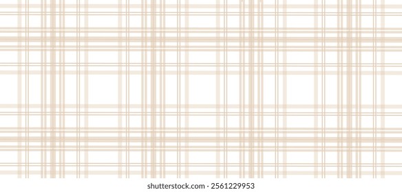 Beige and white plaid fabric texture background
