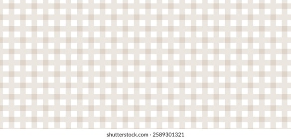 Beige and white plaid geometric pattern vector illustration
