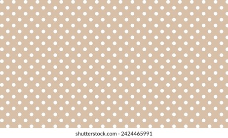 Beige and white polka dots background