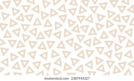 Beige and white seamless geometric triangle pattern