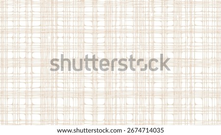 Beige and white tartan seamless pattern. Plaid background with blue stripes.	