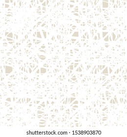 Beige and White Vector seamless check pattern. Allover pattern. Ink grunge grid. Hand drawn seamless check pattern. Graphic background with ethnic tartan. Seamless check pattern background.